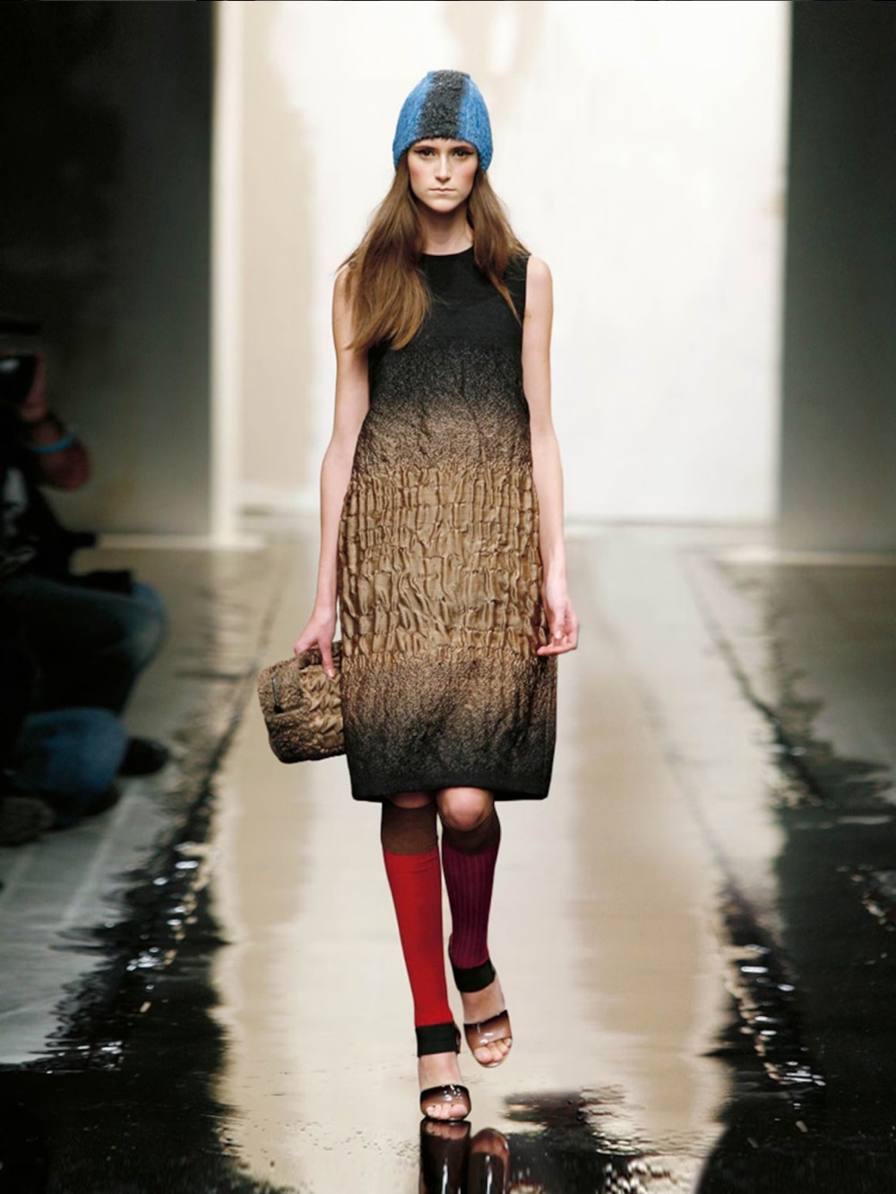 Prada Fall 2007 Wool and Silk Ombré Dress